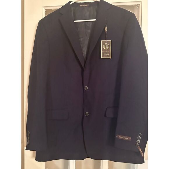 Pierre Loren Blazer Premium Stretch Classic Fit Sport Coat Suit Jacket 42L 36W - Picture 1 of 8